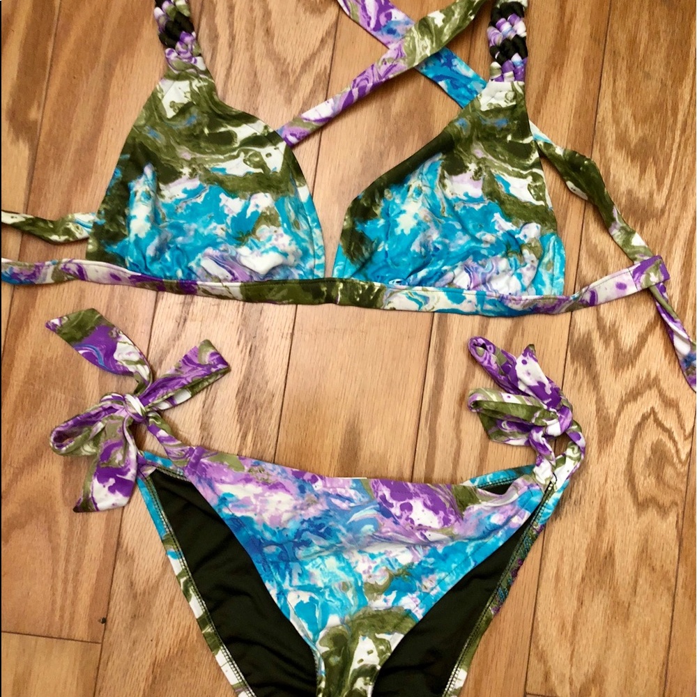NO LONGER AVAIL Lucky Brand tie dyed bikini